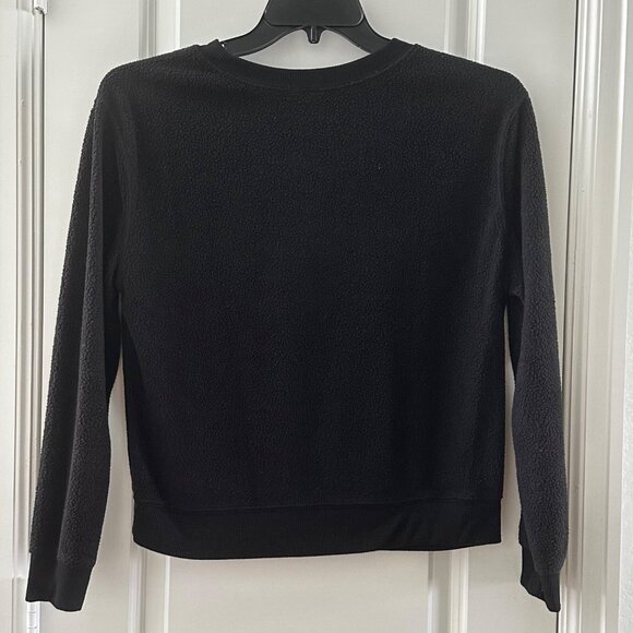 Always Late But Worth The Wait Black Crewneck Sweatshirt M No Boundaries Polyest - Picture 2 of 4